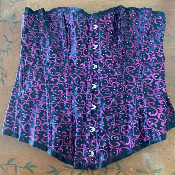 Purple and Black Corset Top - Picture 1 of 4